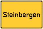 Place name sign Steinbergen, Wesergebirge