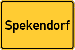 Place name sign Spekendorf