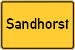Place name sign Sandhorst