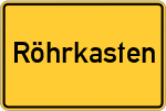 Place name sign Röhrkasten