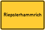 Place name sign Riepsterhammrich, Ostfriesland