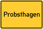 Place name sign Probsthagen