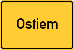 Place name sign Ostiem