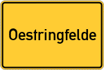 Place name sign Oestringfelde