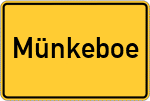 Place name sign Münkeboe