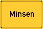 Place name sign Minsen