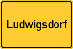 Place name sign Ludwigsdorf, Ostfriesland