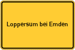 Place name sign Loppersum bei Emden