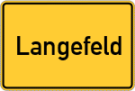 Place name sign Langefeld
