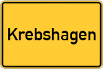 Place name sign Krebshagen