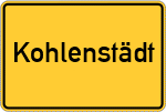 Place name sign Kohlenstädt, Kreis Grafschaft Schaumburg