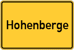 Place name sign Hohenberge