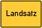 Place name sign Landsatz