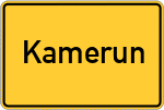 Place name sign Kamerun