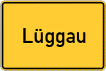 Place name sign Lüggau, Elbe