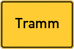 Place name sign Tramm, Kreis Lüchow-Dannenberg