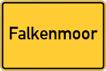 Place name sign Falkenmoor, Elbe