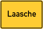 Place name sign Laasche, Elbe