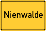 Place name sign Nienwalde