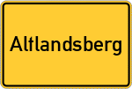 Place name sign Altlandsberg