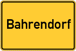 Place name sign Bahrendorf