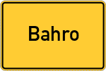 Place name sign Bahro