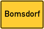 Place name sign Bomsdorf