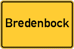Place name sign Bredenbock