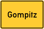 Place name sign Gompitz