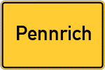 Place name sign Pennrich