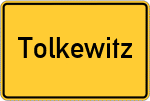 Place name sign Tolkewitz