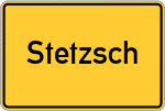 Place name sign Stetzsch