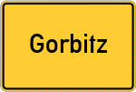 Place name sign Gorbitz