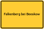 Place name sign Falkenberg bei Beeskow
