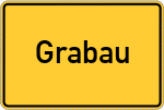 Place name sign Grabau, Elbe