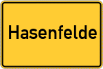 Place name sign Hasenfelde