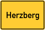 Place name sign Herzberg