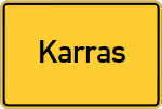 Place name sign Karras