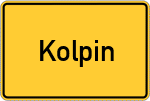 Place name sign Kolpin