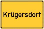 Place name sign Krügersdorf