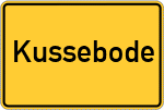 Place name sign Kussebode