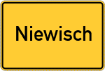 Place name sign Niewisch