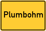 Place name sign Plumbohm, Kreis Lüchow-Dannenberg