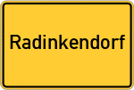 Place name sign Radinkendorf
