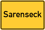 Place name sign Sarenseck