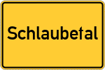 Place name sign Schlaubetal