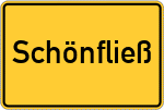 Place name sign Schönfließ