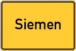 Place name sign Siemen