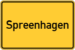 Place name sign Spreenhagen