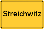 Place name sign Streichwitz